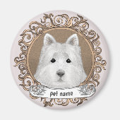 Westie Dog Magneet (Voorkant)