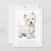 Westie Dog Nieuwe Puppy Gefeliciteerd Kaart (Voorkant)