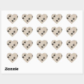 Westie Dog Paw Prints Hart Sticker (Vel)