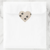 Westie Dog Paw Prints Hart Sticker (Tas)