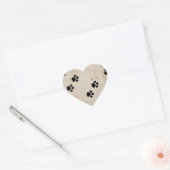 Westie Dog Paw Prints Hart Sticker (Envelop)
