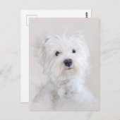 Westie Dog Portrait Briefkaart (Voorkant / Achterkant)