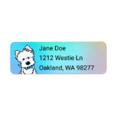 Westie Dog Retour Adreslabel Etiket (Voorkant)