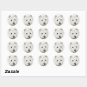 Westie Dog Ronde Sticker (Vel)