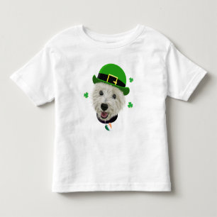 Westie Dog Saint Patrick's Day Irish Flag Kinder Shirts