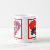 Westie Dog Silhouette Valentijnsdag Red Heart Koffiemok (Center)