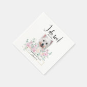 Westie Dog Wedding Cocktail Napkins Servet (Hoek)