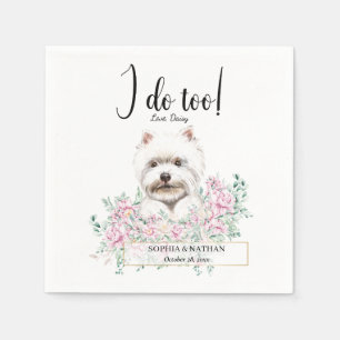 Westie Dog Wedding Cocktail Napkins Servet