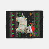 Westie Dog West Highland Terrier Ugly Christmas Sw Fleece Deken (Voorkant (Horizontaal))