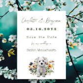 Westie Dog Wildflowers Wedding Save the Date