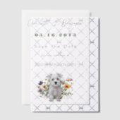 Westie Dog Wildflowers Wedding Save the Date Vellum Uitnodigingen (Offset (Uitnodiging))