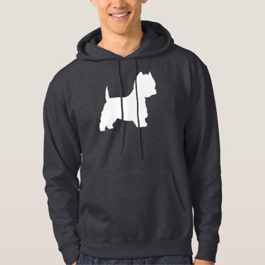 Westie Dog (wit) Hoodie (Voorkant)