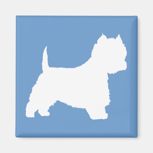 Westie Dog (wit) Magneet (Voorkant)