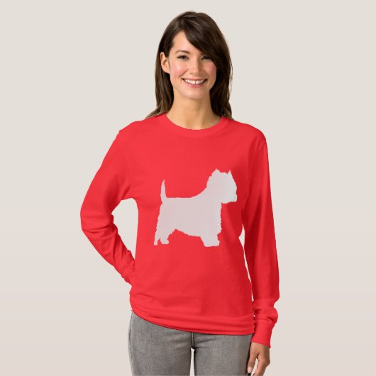 Westie Dog (wit) T-shirt (Voorkant volledig)