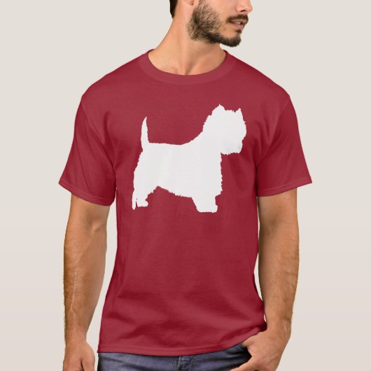 Westie Dog (wit) T-shirt (Voorkant)