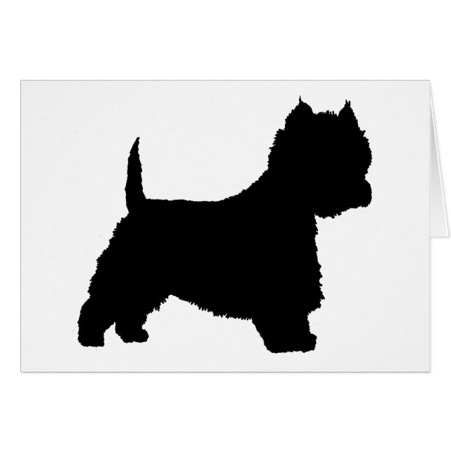 Westie Dog (zwart) (Voorkant Horizontaal)
