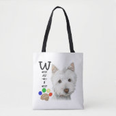 Westie Dogs Art over printcanvas tas (Voorkant)