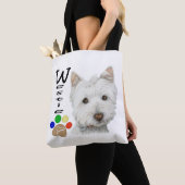 Westie Dogs Art over printcanvas tas (Dichtbij)