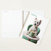 Westie drink latte Planner (Display)