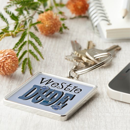 Westie DUDE Sleutelhanger (Zijkant)