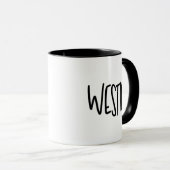Westie Edgy Stijl Minimalistisch Chic & Leuk Mok (Voorkant rechts)