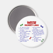 WESTIE-eigendomswetten 2 Magneet (Voorkant / Achterkant)