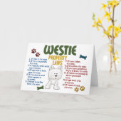 Westie-eigendomswetten 4 kaart (Gele Bloem)