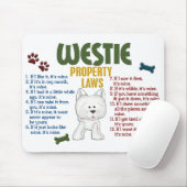 Westie-eigendomswetten 4 muismat (Met muis)