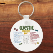 Westie-eigendomswetten 4 sleutelhanger (Voorkant)