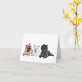 Westie en Cairn Terriërs Kaart (Gele Bloem)