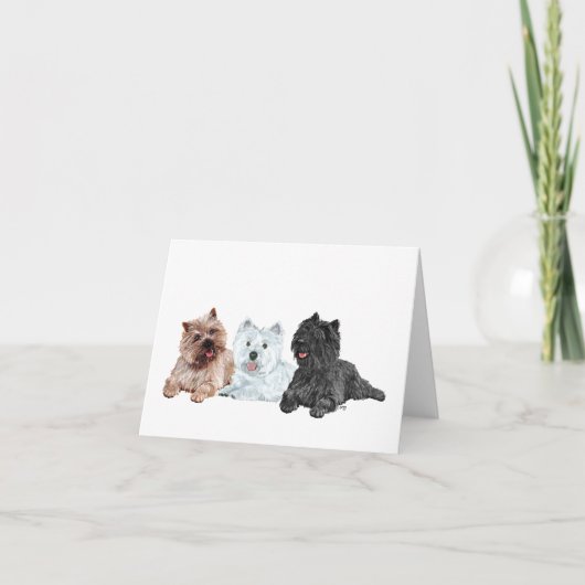 Westie en Cairn Terriërs Kaart (Voorkant)