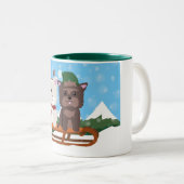 Westie en Caïro Terriers Winter Feestdagen Mok (Voorkant rechts)