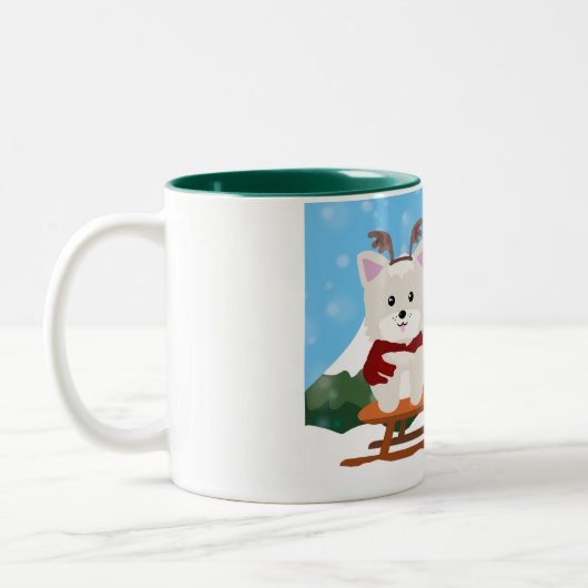 Westie en Caïro Terriers Winter Feestdagen Mok (Links)