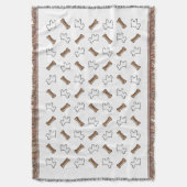 Westie en hondenkoekjes deken (Voorkant Verticaal)