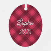 Westie en roze bloemen metalen ornament (Achterkant)