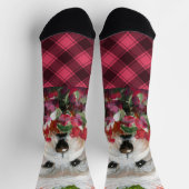 Westie en roze bloemen sokken (Top)