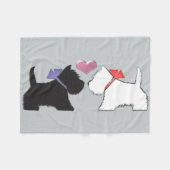 Westie en Scottie Dog Art Fleece Blanket (Voorkant (Horizontaal))