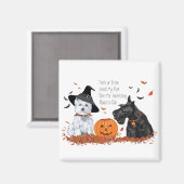 Westie en Scottie Halloween Magneet (Voorkant / Achterkant)