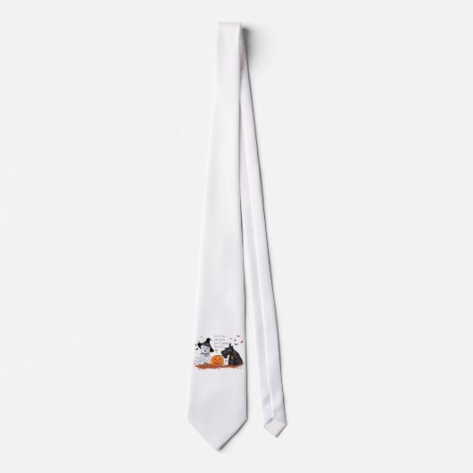 Westie en Scottie Halloween Stropdas (Voorkant)