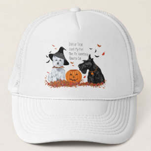 Westie en Scottie Halloween Trucker Pet