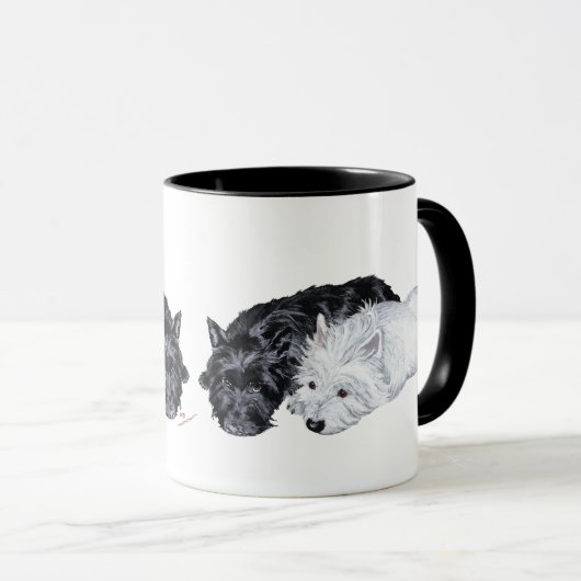 Westie en Scottie in Ease Mok (Voorkant rechts)