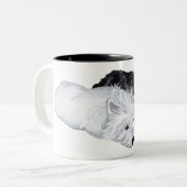 Westie en Scottie in Ease Tweekleurige Koffiemok (Voorkant links)