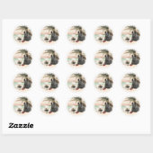Westie en Scottie op Palmy Beach Ronde Sticker (Vel)