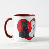 Westie en Scottie Valentijn Mok (Links)