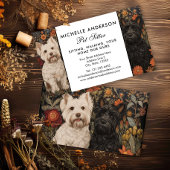 Westie en Scottie Zwart en Wit hondenoppas huisdie Visitekaartje