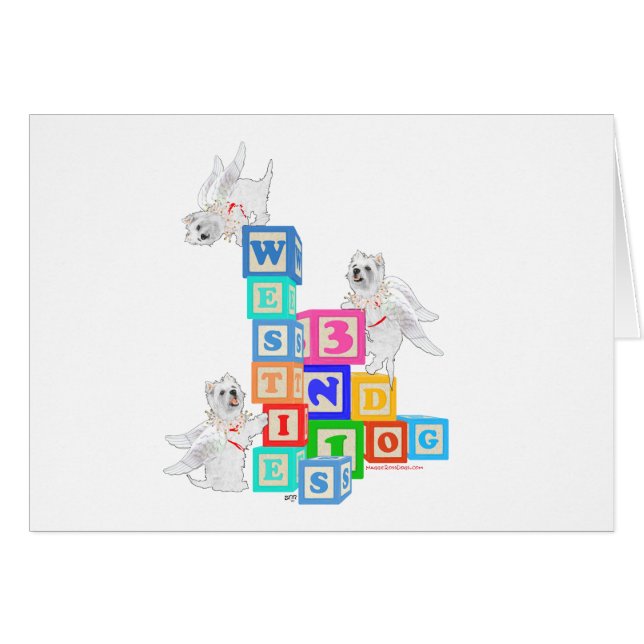 Westie Engel Blokken (Voorkant Horizontaal)