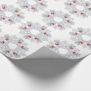 Westie Engel Sneeuwvlokje Cadeaupapier