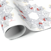 Westie Engel Sneeuwvlokje Cadeaupapier (Rol Hoek)