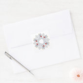 Westie Engel Sneeuwvlokje Vierkante Sticker (Envelop)