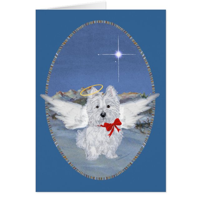 Westie-engel-wenskaart (Voorkant)